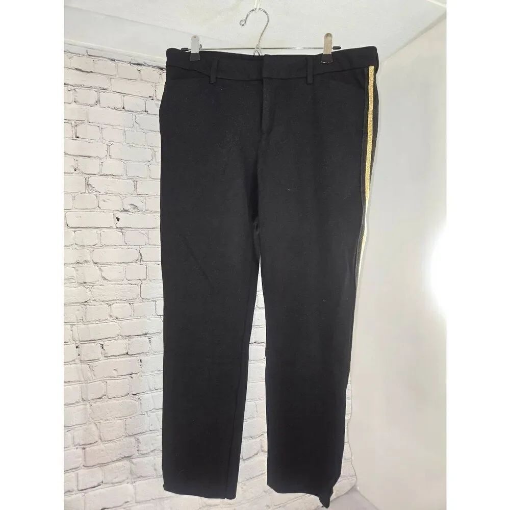 Old Navy Pixie Women's Size 12 Black/Gold Metallic Pants